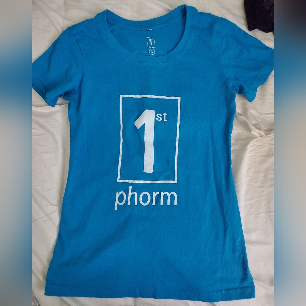 1ST Phorm Blue women's shirt, size Small